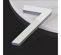 5CM/ 7CM/ 10CM Acrilico Auto Adesivo Numeri Della Casa, Numero Della Stanza Per Le Porte, Segnale Della Porta Dell'Ufficio, Cassetta Postale Moderna Per Le(Silvery,7,7CM)