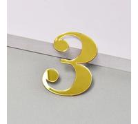 5CM/ 7CM/ 10CM Numeri Civici Autoadesivi Da for Esterni, Cartelli Con I Numeri Delle Stanze, Numeri Esterni for Indirizzi Domestici, Numeri Civici Moderni Decorazioni(Gold,3,5CM)