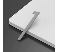 5CM/ 8CM/ 10CM Numeri Civici Moderni In Acrilico Da for Esterni, Numero Di Indirizzo Autoadesivo, for Cassette Postali Auto Porte Finestre Insegne Appartamenti Uffici Riconoscibili(Silver,1,8CM)