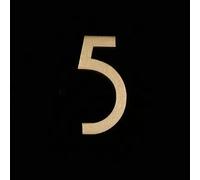 5CM Numeri Di Casa Per Fuori, Numeri Di Indirizzo Per Casella Postale | Oro Ottone Porta Numero Decorazione, Segni Personalizzati, Per Le Caselle Postali Porta Finestra Appartamenti D(5)