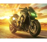 5D Adulti Diamante Pittura Art Kit Trapano Pieno Paesaggio Motociclistico Al Tramonto Motivo Disegno DIY Diamond Painting Per Decorazione Casa e Pareti Craft Arts Trapano Quadrato 25x35cm AB0185