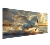 5D ala Marino Diamond Painting Kit Completo per Adulti, Kit Pittura con Diamanti cavallo Fai Da Te Diamond Painting Punto Croce Embroidery Art Decorazioni Casa Autunno, Regali Donne 40x80cm W1-968