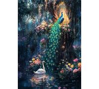5D Animale Diamond Painting Kit Completo, Pittura Diamante Pavone Diamond Painting Adulti Diamantini Crystal Art Pittura Diamante Fai da Te Ricamo a Punto Croce, Decorazioni Casa 40x50 cm X4-1477