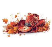 5D Autunno Diamond Painting Kit Completo per Adulti, Kit di Pittura con Diamanti Cappello 5D Fai Da Te, Diamond Painting Kit Punto Croce Rhinestone Embroidery Art per Decorazioni Casa 150x60cm J-97