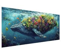 5D Balena Diamond Painting Kit Completo per Adulti, Kit di Pittura con Diamanti Pianta 5D Fai Da Te, Diamond Painting Kit Punto Croce Rhinestone Embroidery Art Craft per Decorazioni Casa 150x60cm G-28