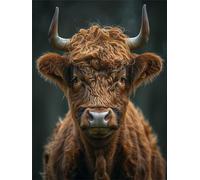 5D Bovini Diamond Painting, Animale Diamond Painting Kit Completo, Fai Da Te Round Full Drill Crystal Rhinestone Ricamo a croce Craft Kits Mosaico Production, decorazione femminile 100x135cm 0U-15