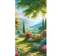 5D Cielo di fiori di prateria Diamond Painting Kits for Adults,Diamond Art Painting Kit Completo,DIY Square Pittura Di Diamanti Strass Ricamo A Punto Croce Art Craft per Decorazioni Casa +40x90cm