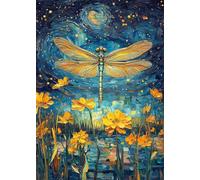 5D Cielo Stellato Diamond Painting Kit Completo,Pittura Diamante Libellula Diamond Painting Adulti Diamantini Crystal Art Pittura Diamante Fai da Te Ricamo Punto Croce,Decorazioni Casa 40x50cm X4-1469