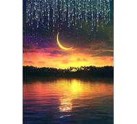 5D Cielo Stellato Diamond Painting Tramonto Diamond Painting Kit Completo, Pittura Diamante Adulti Bambini Diamantini Crystal Art Strass Ricamo Punto Croce Arte, Decorazione Murale 80x100 cm Q4-188