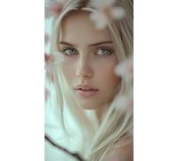 5D Diamante Pittura Art Kit Trapano Pieno Fiori Di Ciliegio Biondi Di Bellezza Motivo Strass Disegno DIY Diamond Painting Per Decorazione Casa e Pareti Craft Arts Trapano Rotonda 45x80cm AD0724