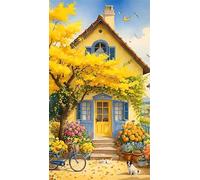 5D Diamond Art Painting,Garden Plant Cat Diamond Painting Kits for Adults,DIY Square Full Drill Canvas Embroidery Cross Stitch,Diamond Arts Crafts Painting Pictures for Home Wall Decor 60x130cm