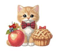 5D Diamond Art Painting Kits for Adults, DIY Diamond Desktop Ornament Cat, DIY Shaking Head Diamonds Painting Kit Desktop Ornaments Kit for Adult Beginner Home Office Decor Crafts Gift