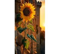 5D Diamond Art Painting,Sunflower Sunset Diamond Painting Kits for Adults,DIY Round Full Drill Canvas Embroidery Cross Stitch,Diamond Arts Crafts Painting Pictures for Home Wall Decor 50x110cm