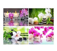 5D Diamond Painting 4 Pezzi Paesaggi 50x40cm Diamond Painting Orchidea Nuovi Diamond Paint Orchidee Diamond Painting Zen Orchidea Painting Diamond 5D Orchidea Quadri Orchidee Paint by Diamonds Adulti