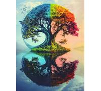 5D Diamond Painting Adulti Albero della vita Diamond Painting Grandi Dimensioni 50x70cm Nuvola Mosaico Diamante Art, Strass Punto Croce Ricamo Pittura Kit, Hobby Creativi Adulti, Regalo Donna G-1428