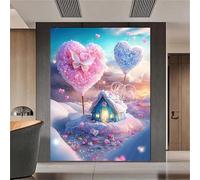 5D Diamond Painting Adulti Casa dell'amore,diamond painting kit Completo,Diamanti painting per principianti,Pittura Diamante DIY Crystal Art Kit per Decorazioni Casa Regali,Square Drill/10x18inch