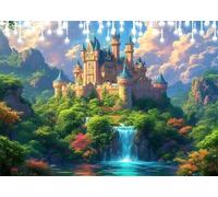 5D Diamond Painting Adulti Castello Diamond Painting Kit Completo Paesaggio Diamantini Crystal Art Kit Quadrato, Pittura Diamante Hobby Creativi Adulti per Decorazioni Parete e Casa 30x40 cm X4-224