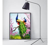 5D Diamond Painting Adulti Fiore di pavone,diamond painting kit Completo,Diamanti painting per principianti,Pittura Diamante DIY Crystal Art Kit per Decorazioni Casa Regali,Round Drill/30x37inch