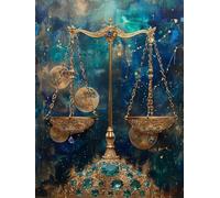 5D Diamond Painting Adulti Luna, DIY Diamond Painting Kit Completo Cielo Stellato, Piazza Pittura a Diamante, Disegni con Perline da Attaccare, Diamantini Crystal Art, Decorazioni, 60x90cm D-1206