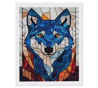 5D Diamond Painting Adulti, Pittura Diamante Animali Lupi, Kit Completo DIY Ricamo con Perline di Strass, Quadro Fai da Te per Bambini, Ideale per Decorazione D'Interni, Regalo Creativo, 80x100cm K179