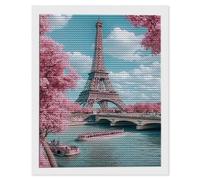 5D Diamond Painting Adulti, Torre Eiffel Diamond Painting Kit Completo, Diamantini Crystal Art Ricamo a Punto Croce Kit, Hobby Creativi Adulti Decorazioni da Parete e Casa, Natale Regali 70x105cm N-1
