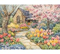 5D Diamond Painting Adulti Tulipano Diamond Painting Grandi Dimensioni 40x60cm Albero Mosaico Diamante Art, DIY Strass Punto Croce Ricamo Pittura Bambini, Hobby Creativi Adulti, Regalo Donna G-1029