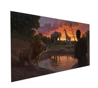 5D Diamond Painting Africa, Strass Kit Ricamo Punto Croce Quadri con Perline Animale, Diamond Painting Hobby Creativi Adulti,Fai Da Te Full Drill Diamante per Dipingere Regalo 100 x 200 cm Model-16368