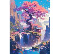 5D Diamond Painting Albero Diamond Painting Kit Adulti Bambini, Full Diamanti Mosaico Cristallo Art 35x50cm, Montagna Diamantini Ricamo a Croce Accessori, Applicabile Autunno Decorazione Casa w-401