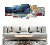 5D Diamond Painting Astratto 5 Pezzi Angelo Diamond Painting Kit Completo, DIY Puzzle Pittura Diamante Ricamo a Punto Croce Paint by Numbers Diamantini Crystal Art per Decorazioni Casa 50x30cm B0-110