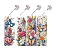 5D Diamond Painting Bookmarks,5D Diamante Pittura Segnalibri per gli Amanti del Libro, Handmade Diamante Art Segnalibri con Nappe, Regalo Carino per la Laurea Compleanno (SQ022)