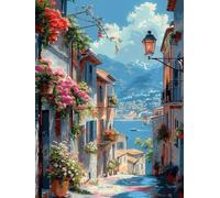 5D Diamond Painting Città Pittura Diamante Paesaggio Diamond Painting Bambina Principiante 5D DIY Diamantini Crystal Art Ricamo a Punto Croce Kit per Decorazioni Casa, Regalo (25x35cm) -zjn25060I