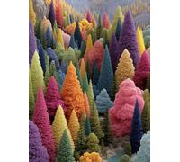 5D Diamond Painting Colore, DIY Diamond Painting Kit Completo Albero, Pittura Diamante Quadri Con Perline Kits, Pittura Diamante Adulti Strass Punto Croce, Decorazioni per Casa, Regalo, 50x70cm 7-9497
