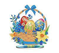 5D Diamond Painting Desktop ornamento fai da te Pasqua Strass Mosaico Artigianato, Pittura di Diamante Pasqua Adulto Completa Drill Diamante Pittura Kit Arte Artigianale Regalo for Pasqua Casa