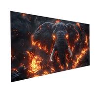 5D Diamond Painting Elefante, Strass Kit Ricamo Punto Croce Quadri con Perline Animale, Diamond Painting Hobby Creativi Adulti,Fai Da Te Full Drill Diamante per Dipingere Regalo 50x100cm Model-11964