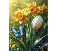 5D Diamond Painting Fiori, Il Paesaggio Diamond Painting Kit Completo, Passatempo per Adulti Principianti, Diamantini Crystal Art Bambini, Strass Ricamo Punto a Croce, Decorazione Interna 70x100cm 454
