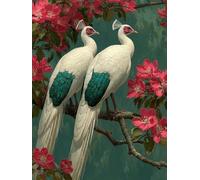 5D Diamond Painting Flower, Diamond Painting Kit Completo Peacock, DIY Quadri con Perline Kits, Passatempo per Adulti, Dibujos con Diamantes Crystal Art, Regalo Donna, Decorazioni Casa 90x120cm 8-6798