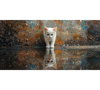 5D Diamond Painting Gattino in acqua Kit Completo per Adulti e Bambini, Pittura Diamante con Strass Rotondi, Set per Ricamo a Punto Croce, Regalo Creativo per Amanti dell'Arte 90 x 180cm D-434