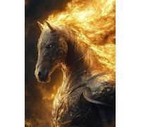 5D Diamond Painting kit, Animale Pittura Diamante Cavallo Diamond Painting Adulti Fai da Te Mosaico Strass Croce Ricamo a Punto per Adults, Decorazioni Parete, Regalo Donna 35x50cm -bby2507U202P9