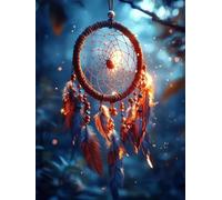5D Diamond Painting Kit Cacciatore Di Sogni Diamond Painting Sognante Pittura Diamante Fai da Te Strass Arte Creazione di Mosaico Murale Artigianale for Adults, Decorazioni Casa 16x20 inch -ly2508227