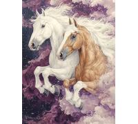 5D Diamond Painting Kit Cavallo Diamond Painting Grandi Dimensioni Animale, 5D Kit Pittura Adulti Quadri Con Perline, DIY Full Drill Quadrato Diamantiny Punto Croce Decorazione Casa 80x120cm 7-7Z3075