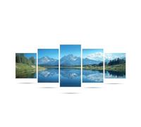 5D Diamond Painting Kit Completo, 5 Pezzi Paesaggio Lago Pittura Diamante Fai da Te Strass Ricamo a Punto Croce, Diamantini Crystal Art Diamond Painting Adulti Per Decorazione Parete Di Casa B0-95