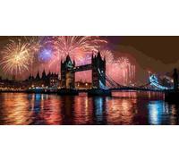 5D Diamond Painting Kit Completo Adulti Grandi Dimensioni 40x80 cm, Pittura Diamante Adulti il Tower Bridge Londra, DIY Diamantini Strass Mosaico Art Artigianato Decor per Regali Casa e Pareti d-627