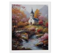 5D Diamond Painting Kit Completo Adulti, Pittura Diamante Adulti Cabana Ponte, DIY Rotondo Diamantini Strass Mosaico Art Artigianato Decorazioni per Casa e Pareti, Regali per Donne 100x150cm V-947