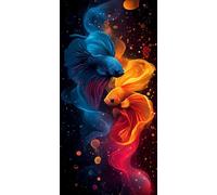 5D Diamond Painting Kit Completo Animale Diamond Painting Grandi Dimensioni 50x100 cm, Diamantini Crystal Art Kit Pittura Adulti, DIY Carpa koi Strass Ricamo a Punto Croce per Decorazione c-1064