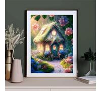 5D Diamond Painting Kit Completo,Casa Paese dei Sogni Fai da te Pittura Diamante per adulti,Square Strass Ricamo a Punto Croce diamond painting art per Decorazione Interna Parete 95x115cm
