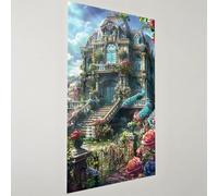 5D Diamond Painting Kit Completo, Castello Pittura Diamante Pavone Diamond Painting Grandi 100x180cm, Hobby Creativi Adulti, DIY Strass Ricamo a Punto Croce Pittura Bambini, Decorazioni Casa G2-1130
