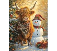 5D Diamond Painting Kit Completo, Cervo Popolo Neve DIY Mosaico Strass Cristallo Diamanti rotondi Ricamo a Punto, Adatto per Adulti bambino Parete Principianti Decorazione Domestica 100x130cm WO6W-466