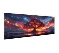 5D Diamond Painting Kit Completo Cielo stellato Diamond Painting Albero Pittura Diamante Adulti, Quadri con Perline, DIY Diamantini Crystal Art Hobby Creativi Adulti, Decorazioni Casa 100x50cm X2-129