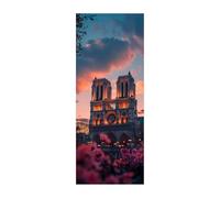 5D Diamond Painting Kit Completo, Diamond Painting Bambini, DIY Notre Dame Quadri Da Dipingere Numerati con Diamantini, Parigi Strass Ricamo a Punto Croce Kit Pittura Adulti 180 x 70CM ZSDH-3081