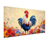 5D Diamond Painting Kit Completo, Diamond Painting Gallo Motivo, Pittura Diamante Grandi Dimensioni 110x50cm, DIY Mosaici Ricamo a Punto Croce Quadri, Decorazioni Casa, Idee Regalo Donna (Fiori) B-87